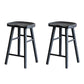 Taburete de bar de estilo moderno, taburete de bar de madera maciza negra para interior