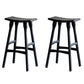 Taburete de bar de estilo moderno, taburete de bar de madera maciza negra para interior
