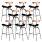 Industrial Style Counter Stool Faux Leather Counter-height Stool for Indoor