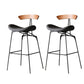 Industrial Style Counter Stool Faux Leather Counter-height Stool for Indoor