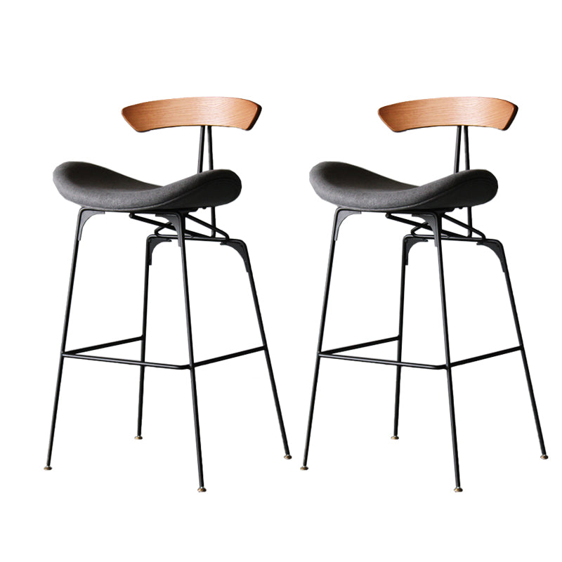 Industrial Style Counter Stool Faux Leather Counter-height Stool for Indoor