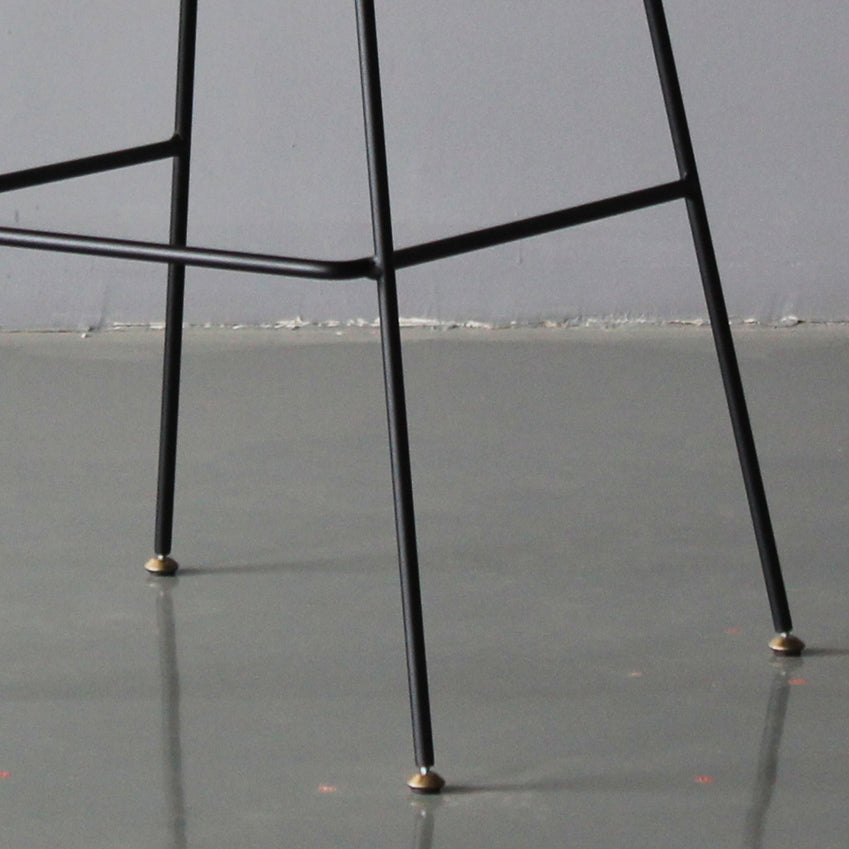 Industrial Style Counter Stool Faux Leather Counter-height Stool for Indoor