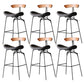 Industrial Style Counter Stool Faux Leather Counter-height Stool for Indoor