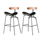 Industrial Style Counter Stool Faux Leather Counter-height Stool for Indoor