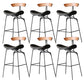 Industrial Style Counter Stool Faux Leather Counter-height Stool for Indoor