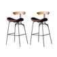 Industrial Style Counter Stool Faux Leather Counter-height Stool for Indoor