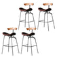 Industrial Style Counter Stool Faux Leather Counter-height Stool for Indoor