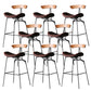 Industrial Style Counter Stool Faux Leather Counter-height Stool for Indoor