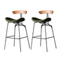 Industrial Style Counter Stool Faux Leather Counter-height Stool for Indoor