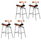 Industrial Style Counter Stool Faux Leather Counter-height Stool for Indoor