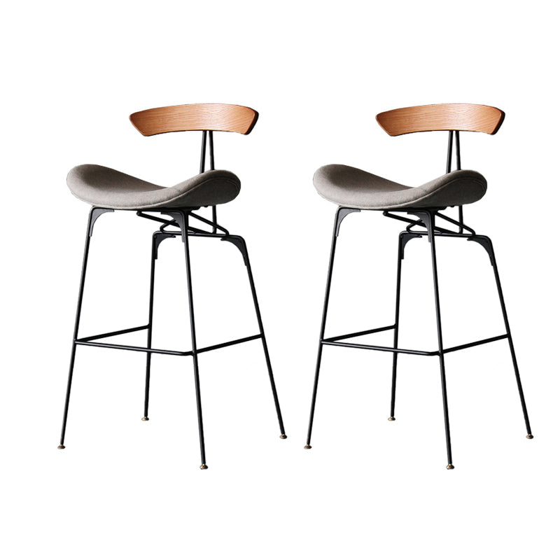 Industrial Style Counter Stool Faux Leather Counter-height Stool for Indoor