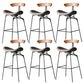 Industrial Style Counter Stool Faux Leather Counter-height Stool for Indoor