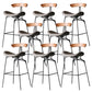 Industrial Style Counter Stool Faux Leather Counter-height Stool for Indoor