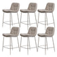 Glam Style Counter Stool Faux Leather Counter-height Stool for Indoor