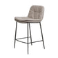 Glam Style Counter Stool Faux Leather Counter-height Stool for Indoor