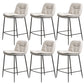 Glam Style Counter Stool Faux Leather Counter-height Stool for Indoor