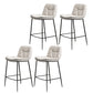 Glam Style Counter Stool Faux Leather Counter-height Stool for Indoor