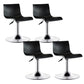 Low Back Dining Stools Adjustable Height Bar Stools with Metal Base