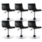 Low Back Dining Stools Adjustable Height Bar Stools with Metal Base