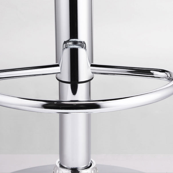 Low Back Dining Stools Adjustable Height Bar Stools with Metal Base