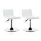 Low Back Dining Stools Adjustable Height Bar Stools with Metal Base