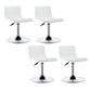 Low Back Dining Stools Adjustable Height Bar Stools with Metal Base