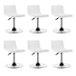 Low Back Dining Stools Adjustable Height Bar Stools with Metal Base