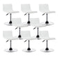 Low Back Dining Stools Adjustable Height Bar Stools with Metal Base