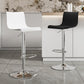 Low Back Dining Stools Adjustable Height Bar Stools with Metal Base