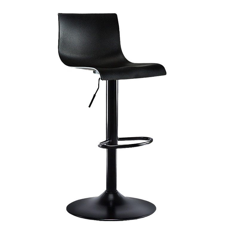 Low Back Dining Stools Adjustable Height Bar Stools with Metal Base