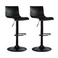 Low Back Dining Stools Adjustable Height Bar Stools with Metal Base