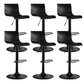 Low Back Dining Stools Adjustable Height Bar Stools with Metal Base