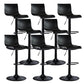 Low Back Dining Stools Adjustable Height Bar Stools with Metal Base