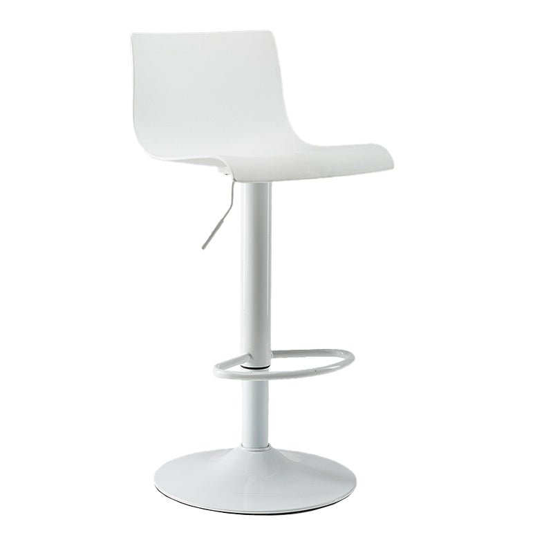 Low Back Dining Stools Adjustable Height Bar Stools with Metal Base