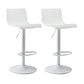 Low Back Dining Stools Adjustable Height Bar Stools with Metal Base