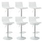 Low Back Dining Stools Adjustable Height Bar Stools with Metal Base