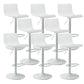 Low Back Dining Stools Adjustable Height Bar Stools with Metal Base