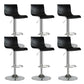 Low Back Dining Stools Adjustable Height Bar Stools with Metal Base