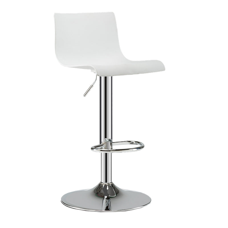 Low Back Dining Stools Adjustable Height Bar Stools with Metal Base