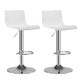 Low Back Dining Stools Adjustable Height Bar Stools with Metal Base