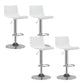 Low Back Dining Stools Adjustable Height Bar Stools with Metal Base