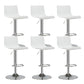Low Back Dining Stools Adjustable Height Bar Stools with Metal Base