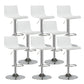 Low Back Dining Stools Adjustable Height Bar Stools with Metal Base