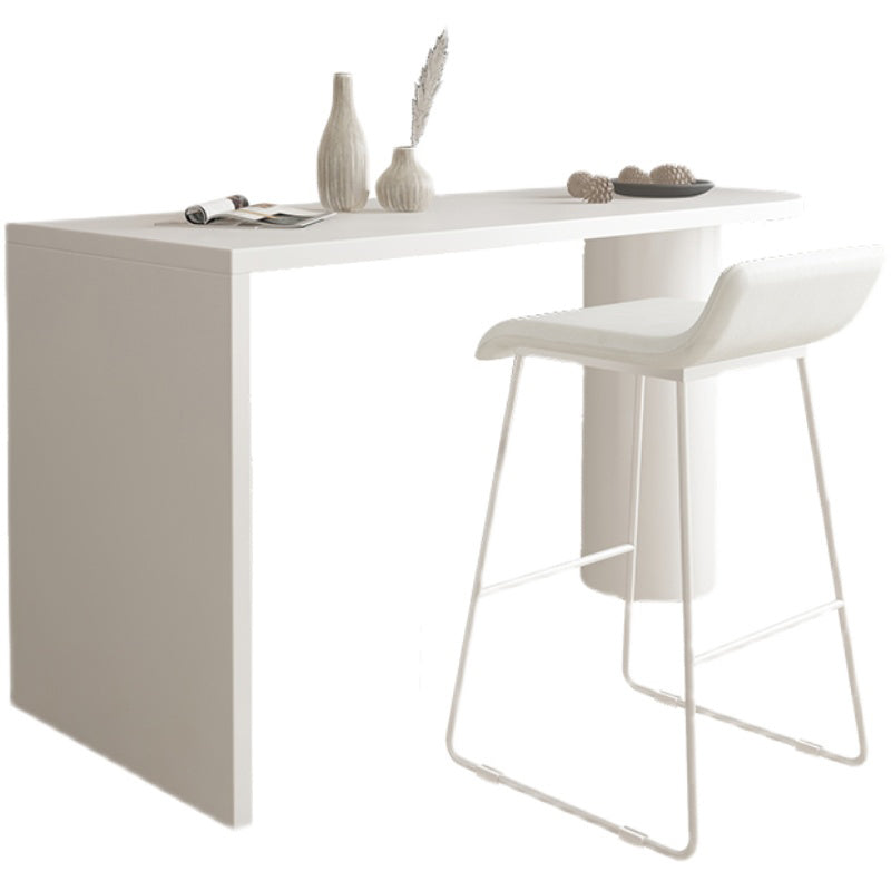 Oval Solid Wood Bar Stool and Table Set 1/2 Pieces Pub Dining Set 2 Pieces: White Table, White Stool Clearhalo 'Bar Furniture' 'furn' 'furn_home_bar_bar_sets' 'Furniture' 'Home Bars & Bar Sets' 'home_bar_bar_sets' 'Kitchen & Dining Furniture' 6912390