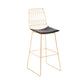 1/3 Pieces Counter Height Table Set Industrial Rectangular Pub Dining Set Gold 30"H Stool (Single) Clearhalo 'Bar Furniture' 'furn' 'furn_home_bar_bar_sets' 'Furniture' 'Home Bars & Bar Sets' 'home_bar_bar_sets' 'Kitchen & Dining Furniture' 6912424