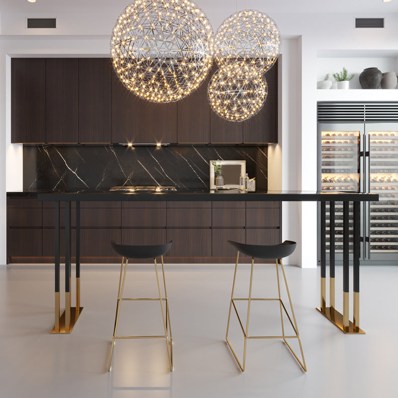 1/3 Pieces Counter Height Table Set Industrial Rectangular Pub Dining Set Clearhalo 'Bar Furniture' 'furn' 'furn_home_bar_bar_sets' 'Furniture' 'Home Bars & Bar Sets' 'home_bar_bar_sets' 'Kitchen & Dining Furniture' 6912426