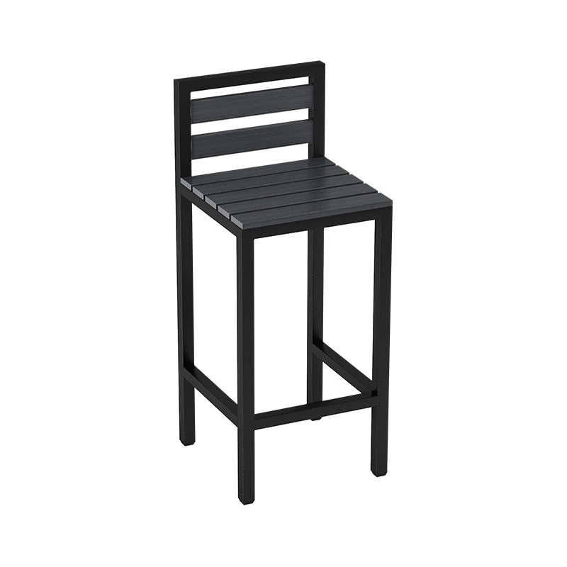 Industrial 1/5/9 Pieces Bar Table Set Wood Counter Table with High Stools for Bar Bright-Black 30"H Stool (Single) Clearhalo 'Bar Furniture' 'furn' 'furn_home_bar_bar_sets' 'Furniture' 'Home Bars & Bar Sets' 'home_bar_bar_sets' 'Kitchen & Dining Furniture' 6912448