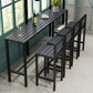Industrial 1/5/9 Pieces Bar Table Set Wood Counter Table with High Stools for Bar 5 Pieces: White-Black Table , 4 Black Bar Stools Clearhalo 'Bar Furniture' 'furn' 'furn_home_bar_bar_sets' 'Furniture' 'Home Bars & Bar Sets' 'home_bar_bar_sets' 'Kitchen & Dining Furniture' 6912449