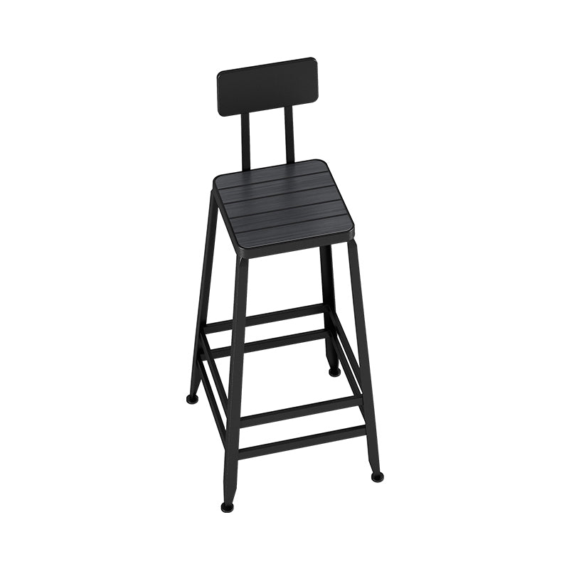 Industrial 1/5/9 Pieces Bar Table Set Wood Counter Table with High Stools for Bar Black 30"H Stool (Single) Clearhalo 'Bar Furniture' 'furn' 'furn_home_bar_bar_sets' 'Furniture' 'Home Bars & Bar Sets' 'home_bar_bar_sets' 'Kitchen & Dining Furniture' 6912452