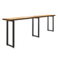 Industrial Bar Table Set 1/2/7 Pcs Solid Wood and Metal Bar Table and Stools Wood 118"L x 16"W Clearhalo 'Bar Furniture' 'furn' 'furn_home_bar_bar_sets' 'Furniture' 'Home Bars & Bar Sets' 'home_bar_bar_sets' 'Kitchen & Dining Furniture' 6912469